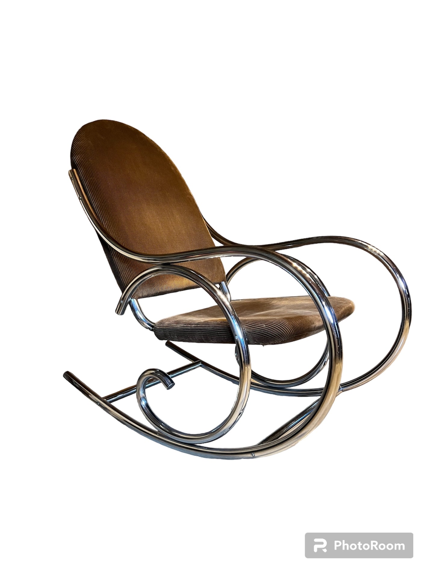 Thonet-style - Chrome-stalen schommelstoel