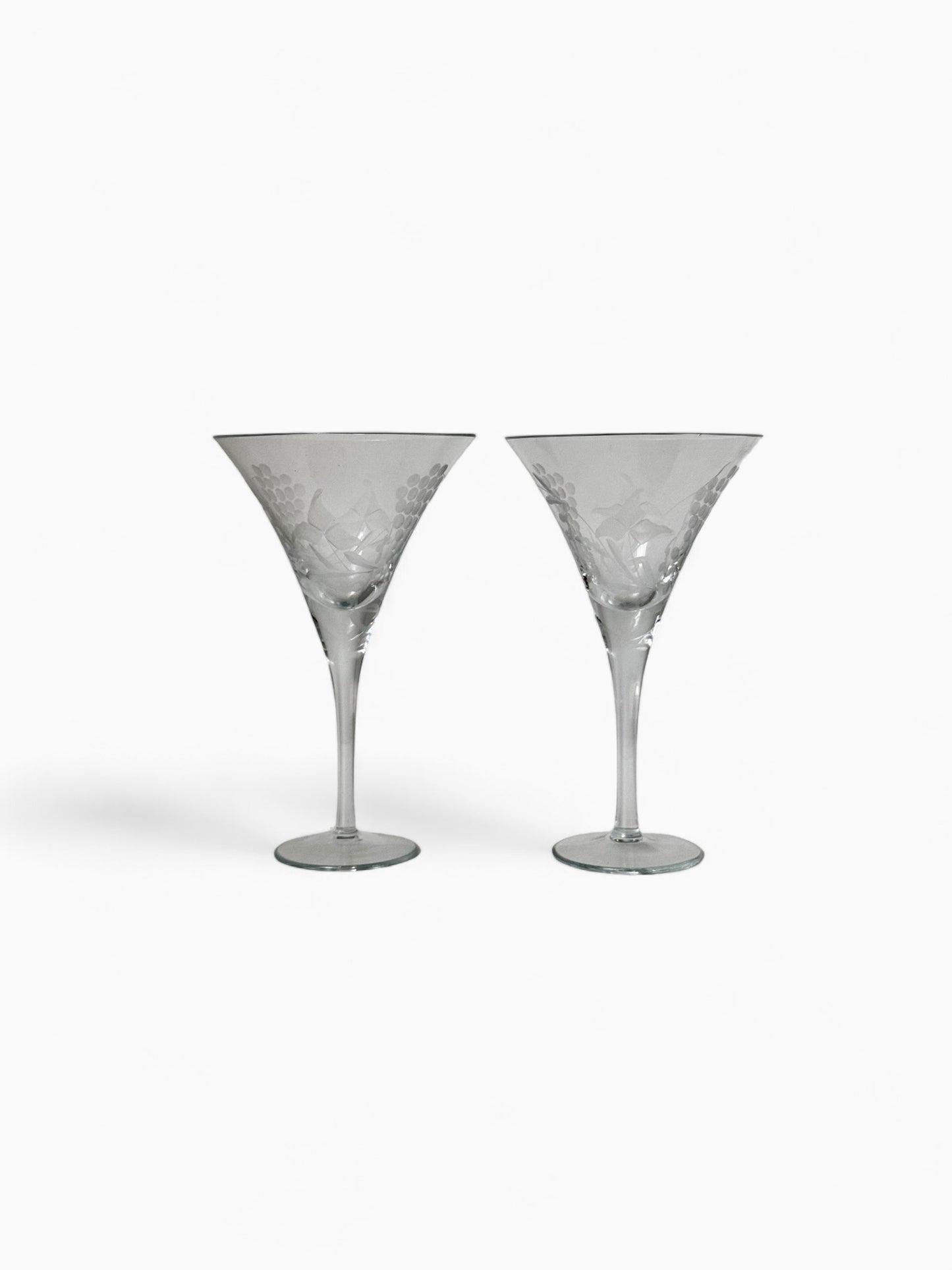 Martini-, cocktail glas op voet helder glas